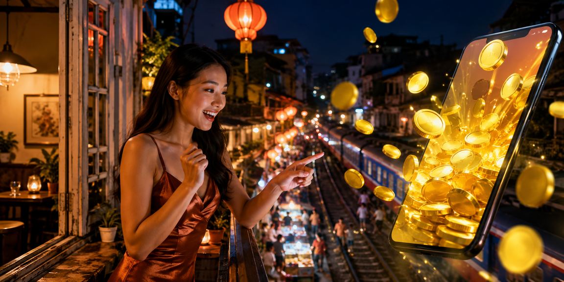 Người dùng Hà Nội trải nghiệm nền tảng casino trên điện thoại tại quán cà phê